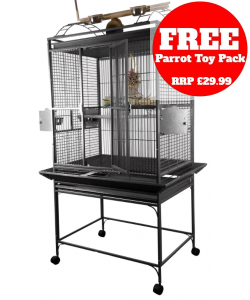 Parrot-Supplies Dakota Play Top Parrot Cage Black